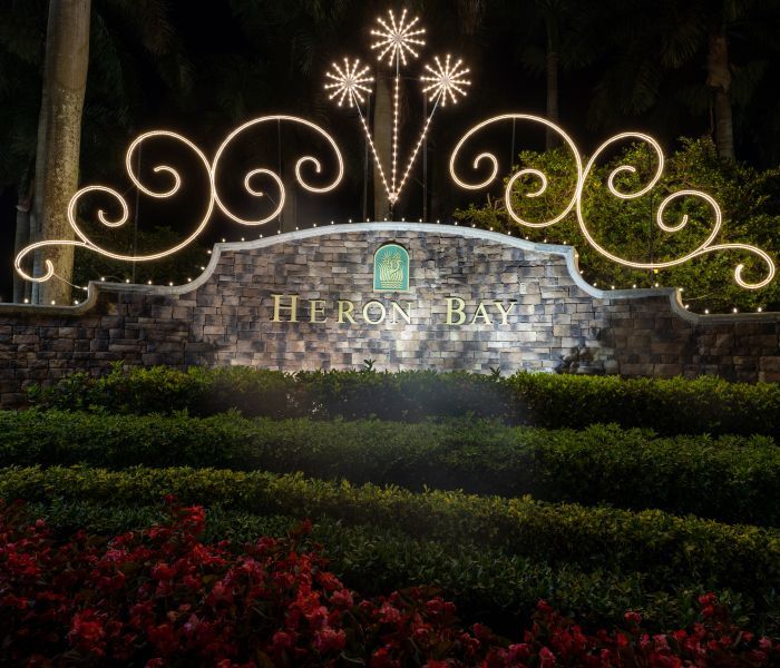 Heron Bay Coral Springs Parkland Sign