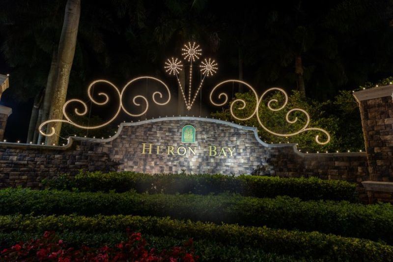 Heron Bay Coral Springs Parkland Sign