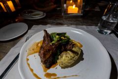 Soneva Jani So Starstruck Dinner - Australian lamb chops served at stargazing outdoor dinner